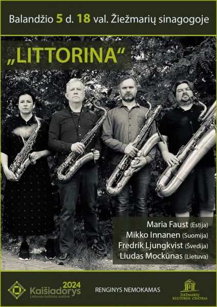 Saksofonų kvarteto „Littorina“ koncertas sinagogoje